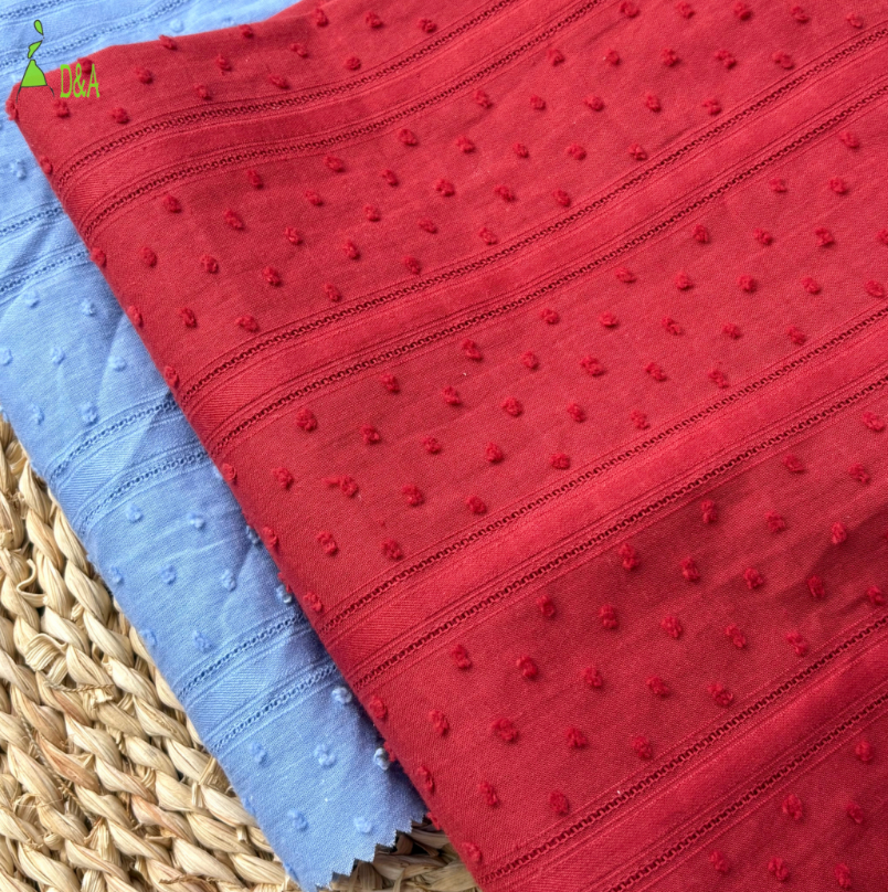 Hot Sale 100% Cotton for Swiss Dot Jacquard Voile Breathable Poplin Fabric in Multiple Colors for Girls and Boys Clothes - Image 2