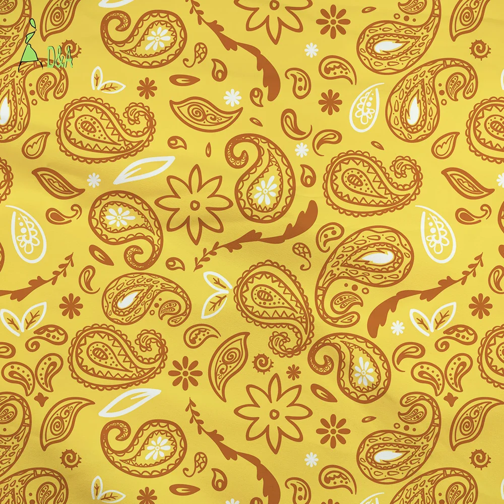 Cute Paisley Colorful Printed Combed Organic Woven Eco-Friendly 100% Cotton Poplin Fabric for Girls & Boys Shirt Dress Cover - Image 6