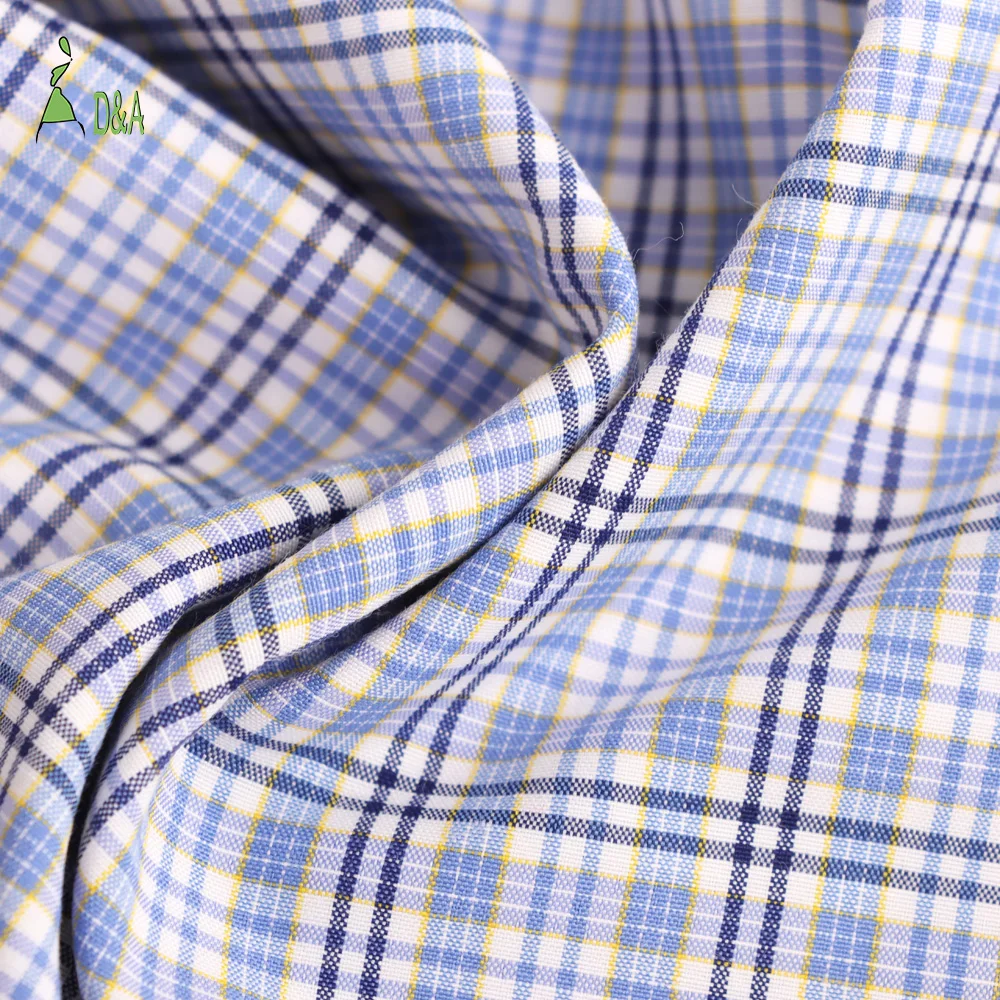 Wholesale Woven Sustainable Plaid 40% Polyester 30%Cotton 30%Viscose Shirting Fabric for Men Girls Boys-Dress Garment Use Stock - Image 3
