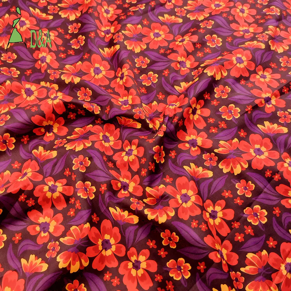 Wholesale Custom 80S Tissues Large Floral Printed Design 100% Cotton Eco-Friendly Moisture-Absorbent Fabric Craft Shirts Toys - Image 4