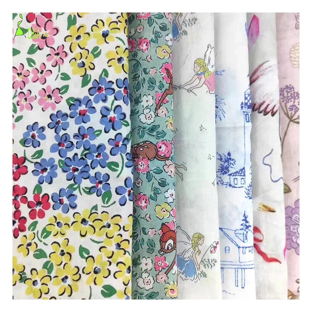 Textile London Customized Printed 100% Cotton Woven Poplin Fabric Plain Style Breathable Lightweight for Girls' Shirts & Dresses - Image 4